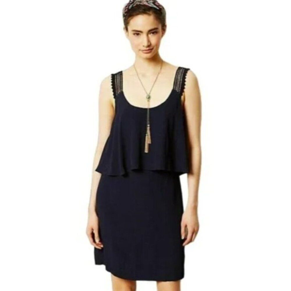 NEW Anthro Maeve flounce layered dress 0 NWT